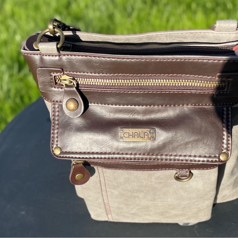 Leather Chala crossbody purse